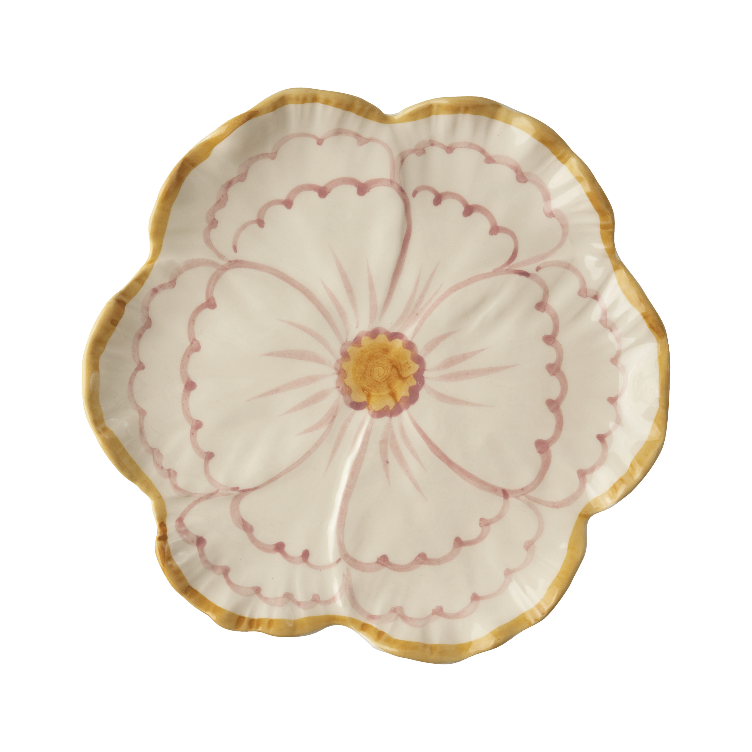 Handmade Ceramic Flower Plate