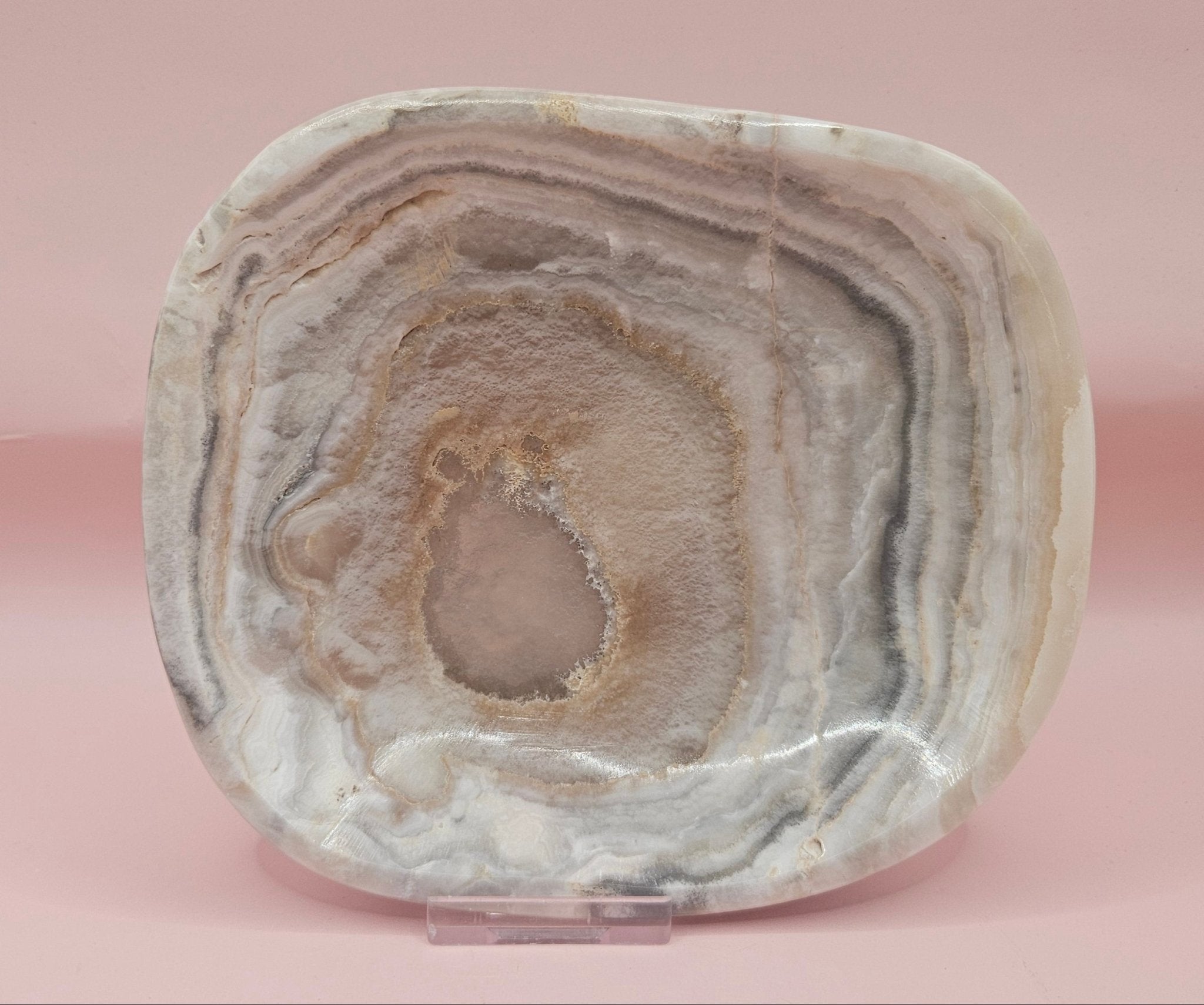 Geode-Style Onyx Stone Tray