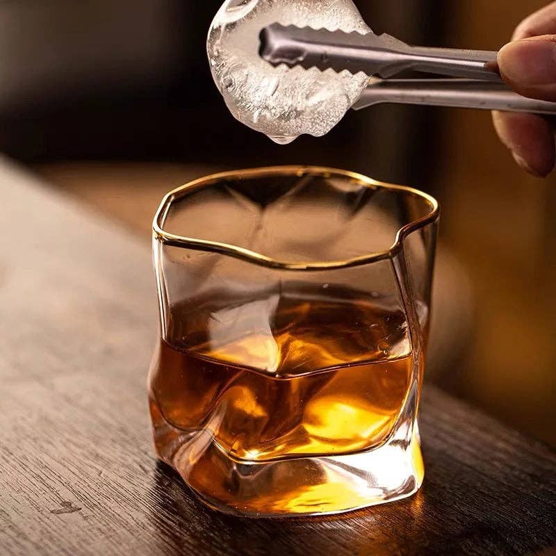 Textured Whiskey Glass