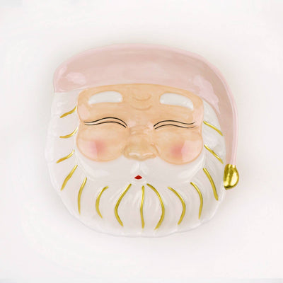 Pink Santa Ceramic Plate