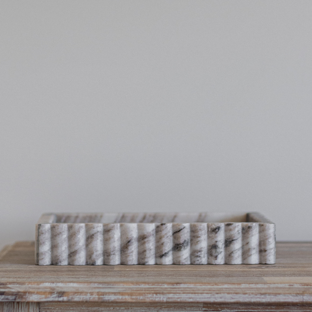 Marble Fluted Tray