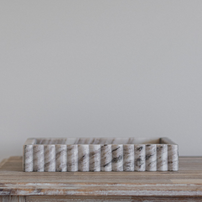 Marble Fluted Tray