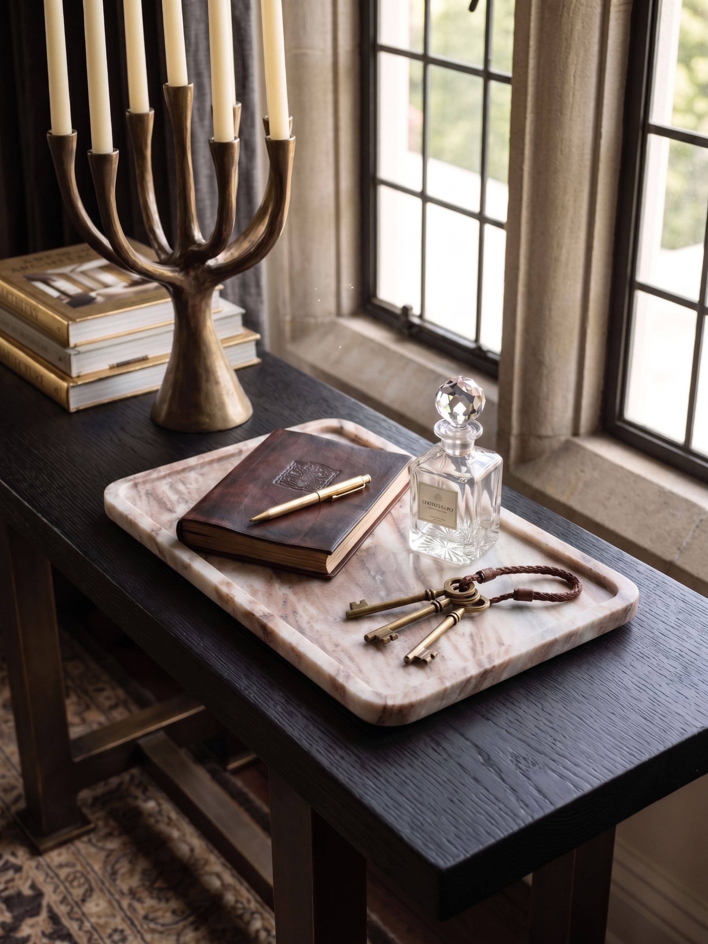 XL Onyx Marble Tray - 2 Color Options