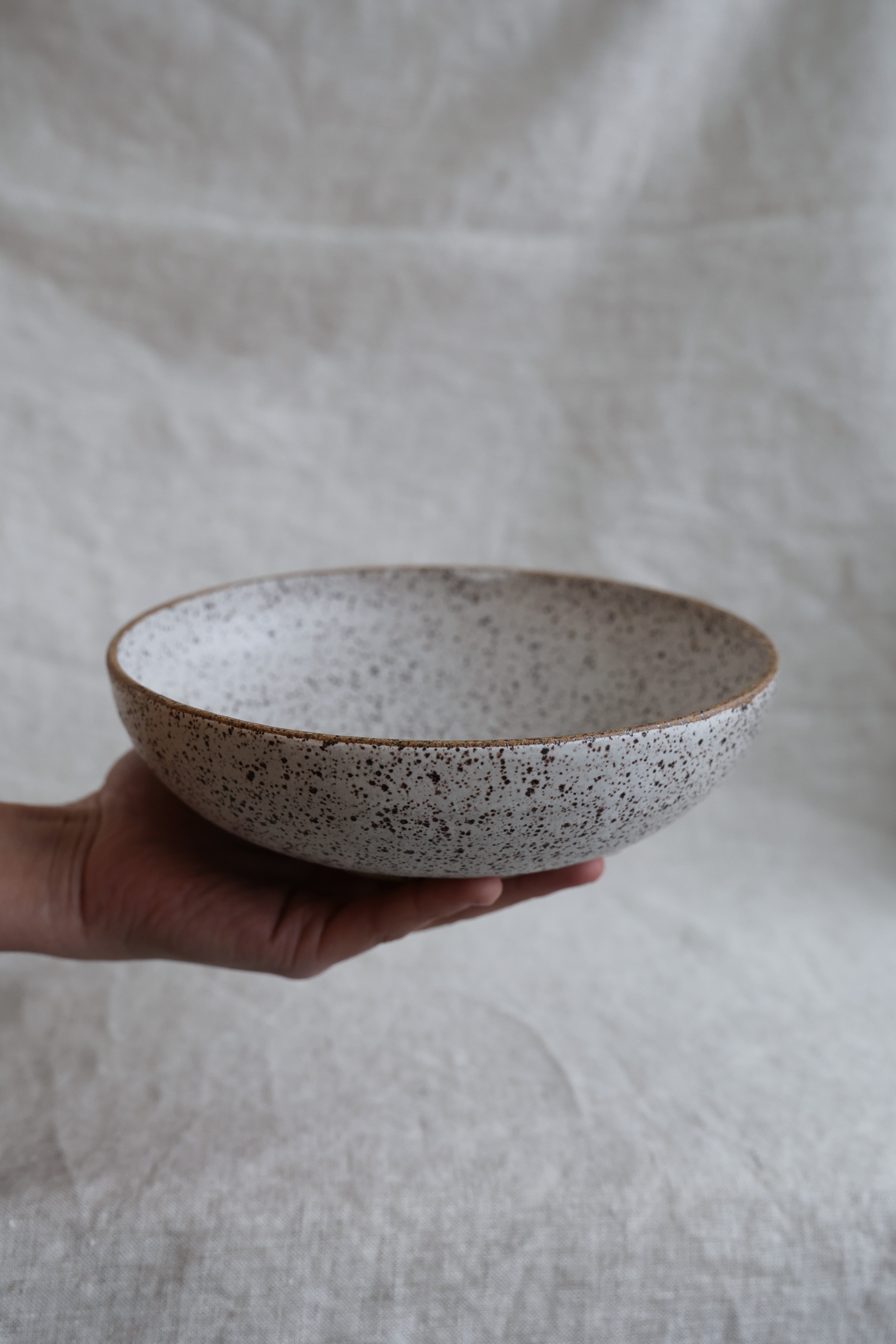 Handmade Speckled Pasta Bowls - Set of 4