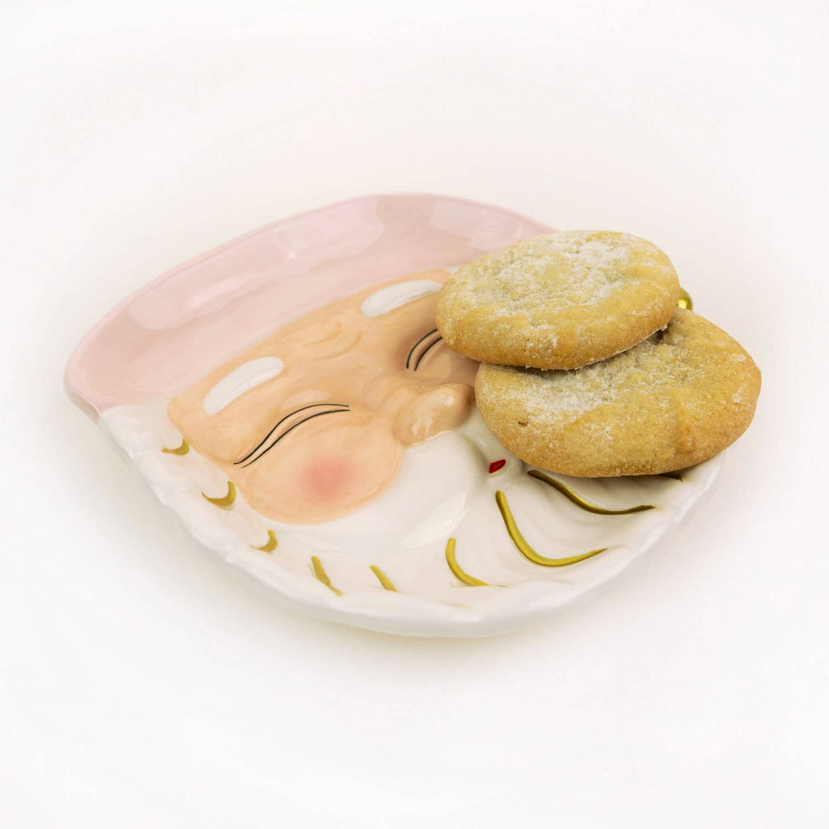 Pink Santa Ceramic Plate