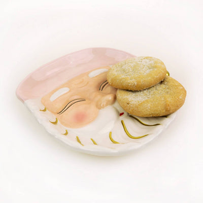 Pink Santa Ceramic Plate