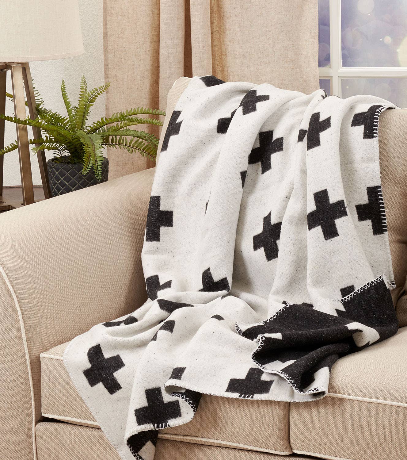 Reversible Plus Sign Throw 50x60