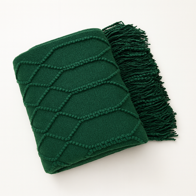 Winter Pine Knit Throw Blanket -  50x60