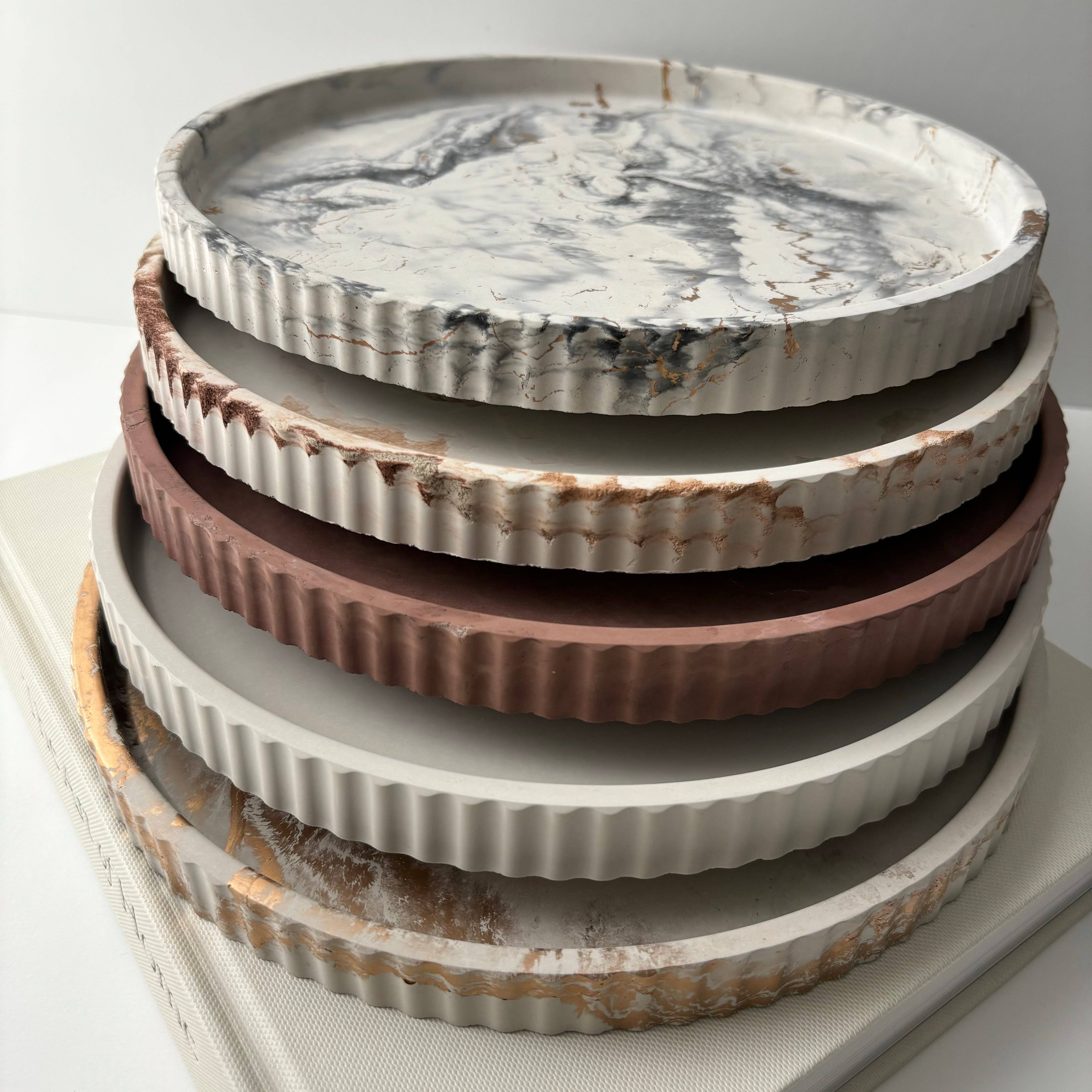 Marbled Handmade Concrete Tray