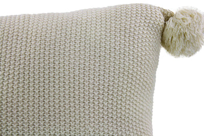 Knit Pom Pom Decorative Throw Pillow - 16x16