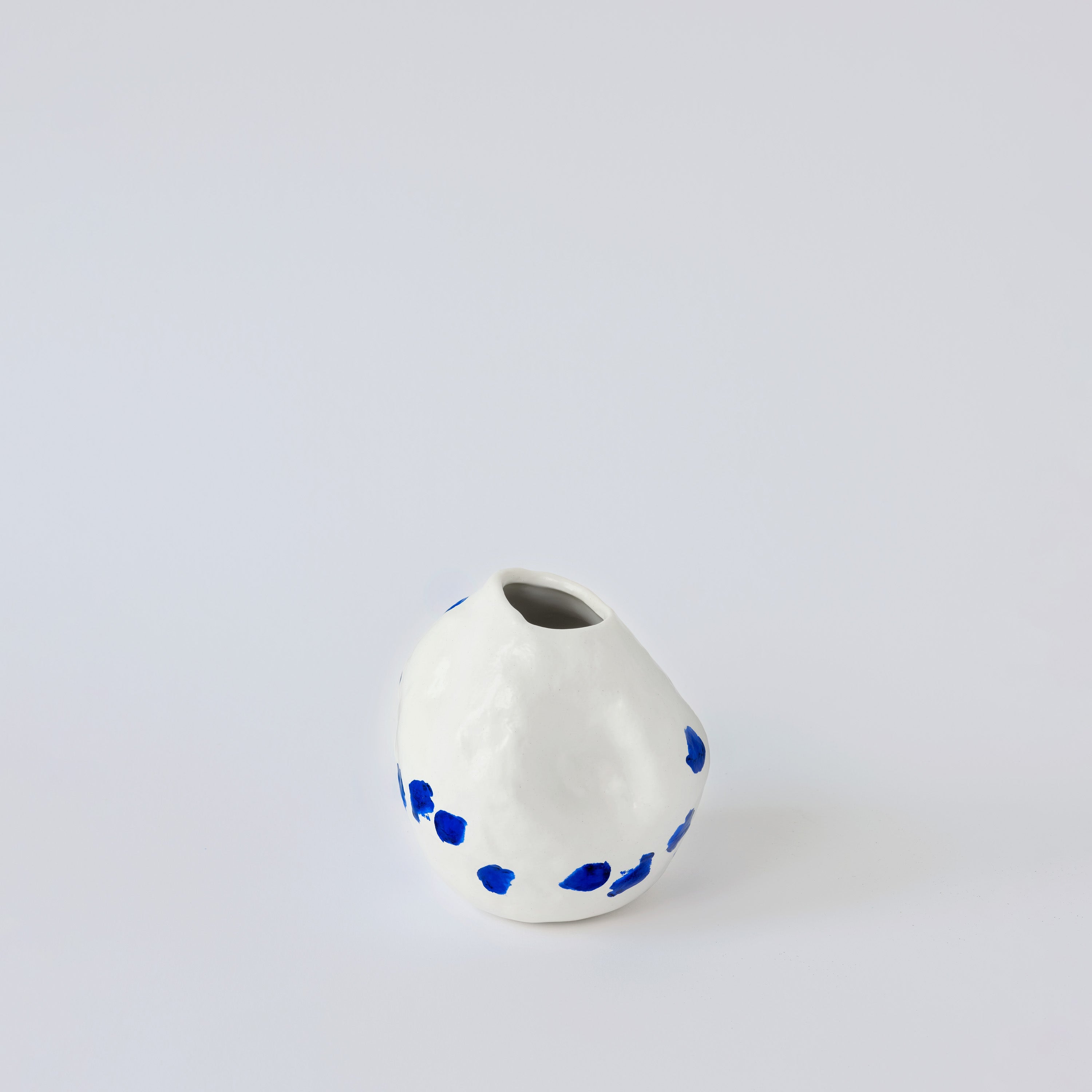 Kara White and Blue Porcelain Vase