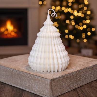 Origami Christmas Tree Candles | Handcrafted Holiday Decor