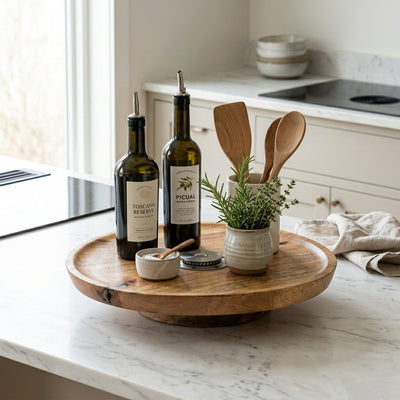 Mango Wood Lazy Susan Turntable