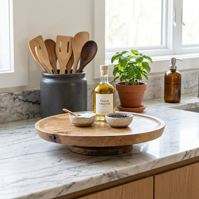 Mango Wood Lazy Susan Turntable