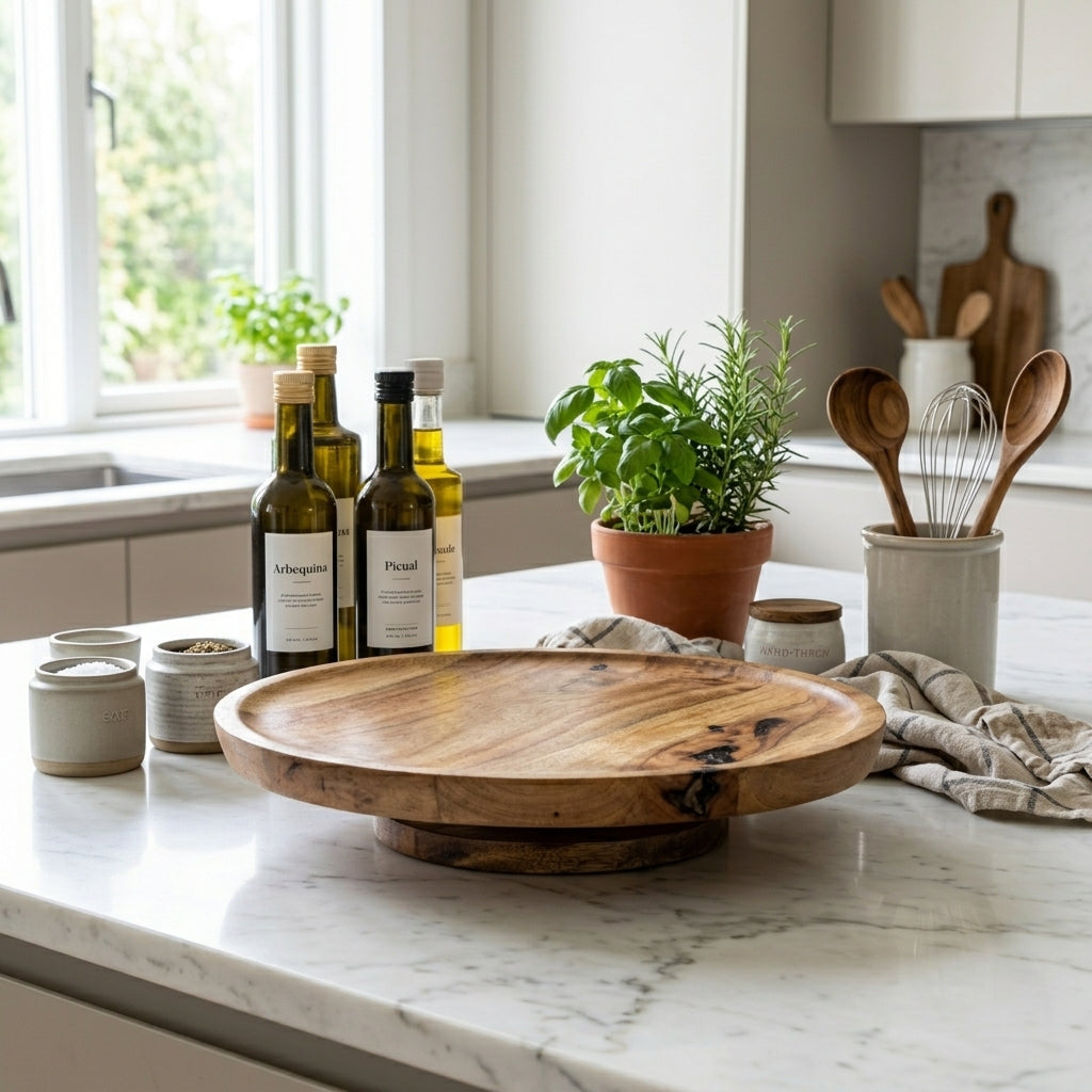 Mango Wood Lazy Susan Turntable