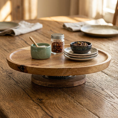 Mango Wood Lazy Susan Turntable