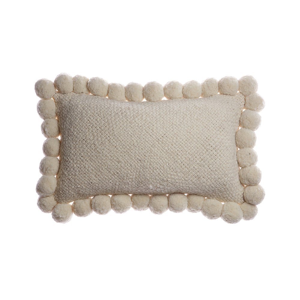 Wool Boho Pom Pom Pillow