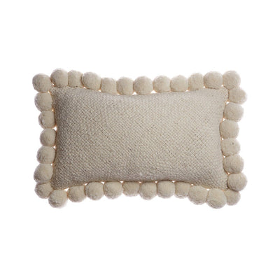Wool Boho Pom Pom Pillow