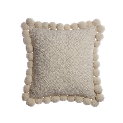 Wool Boho Pom Pom Pillow