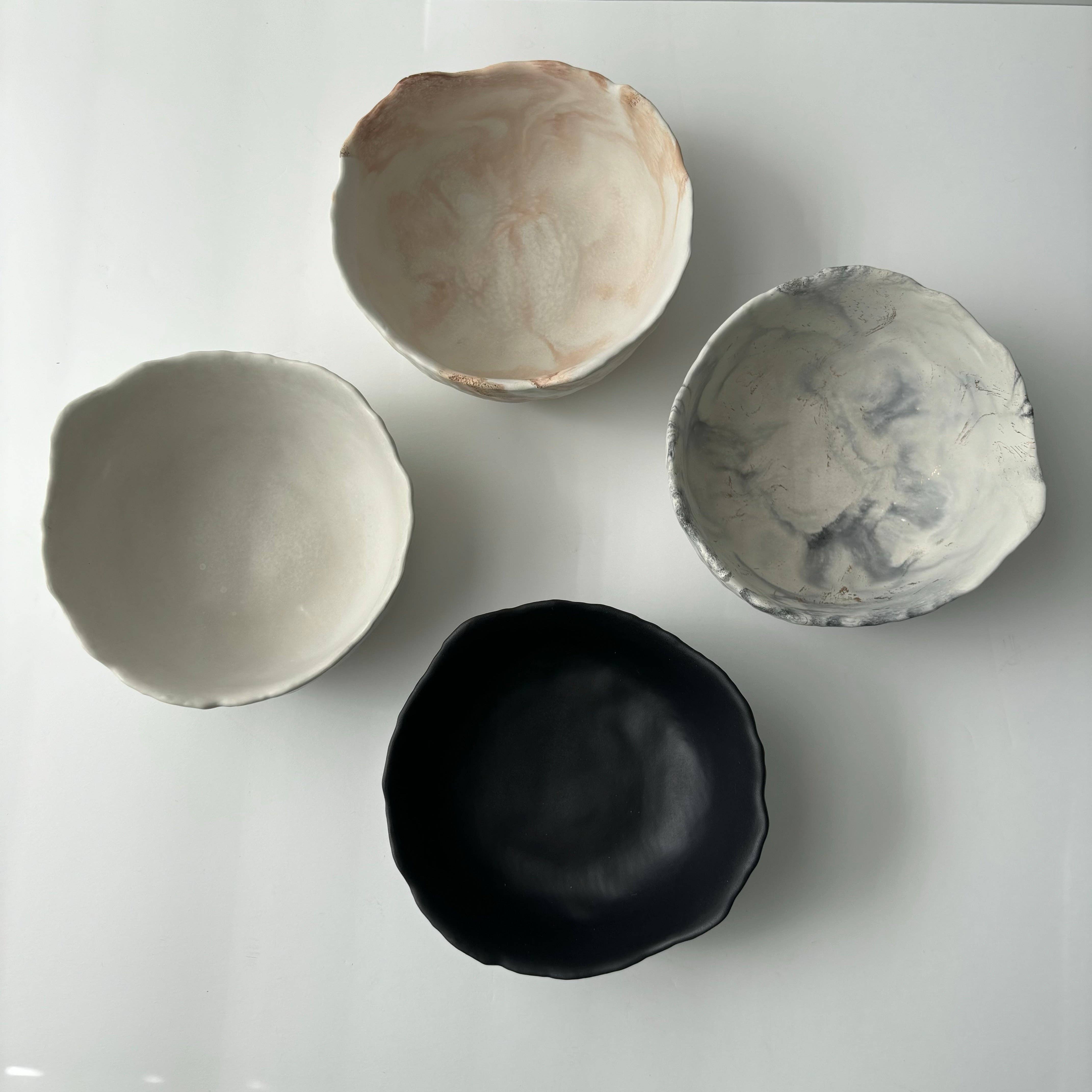 Peach Marble Handmade Bowl