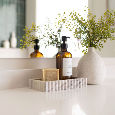 Marble Fluted Tray