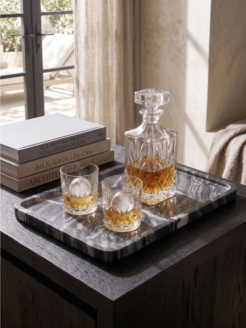 XL Onyx Marble Tray - 2 Color Options