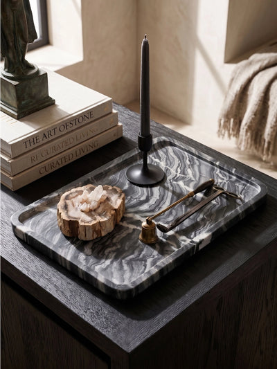 XL Onyx Marble Tray - 2 Color Options