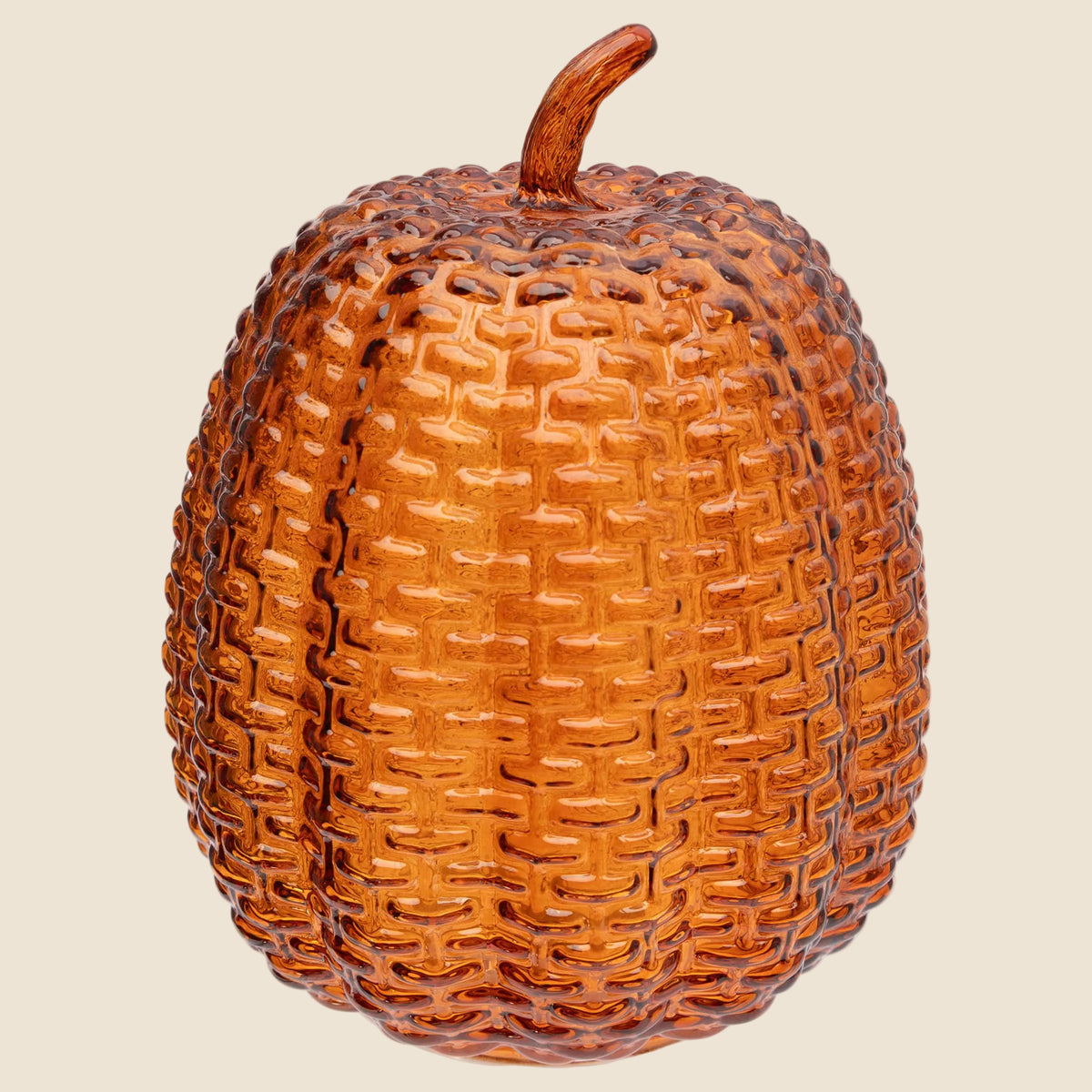 Umber Textured Glass Pumpkin