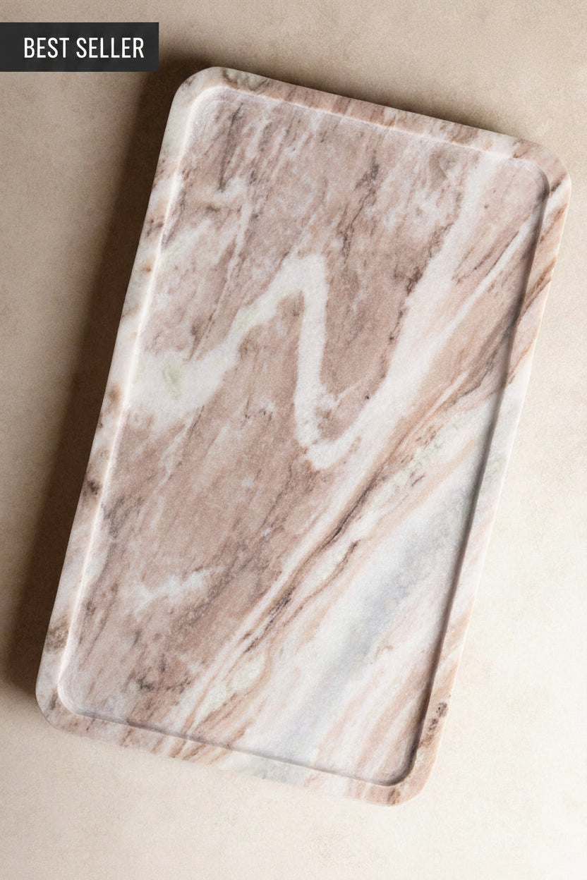 XL Onyx Marble Tray - 2 Color Options