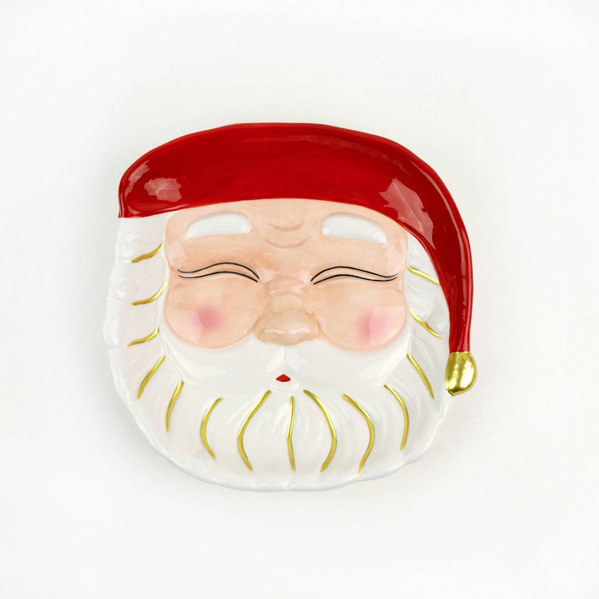 Red Santa Ceramic Plate