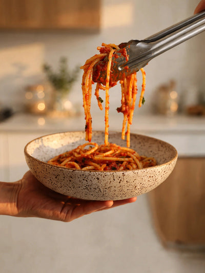 Handmade Speckled Pasta Bowls - Set of 4