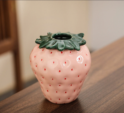 Strawberry Ceramic Vase