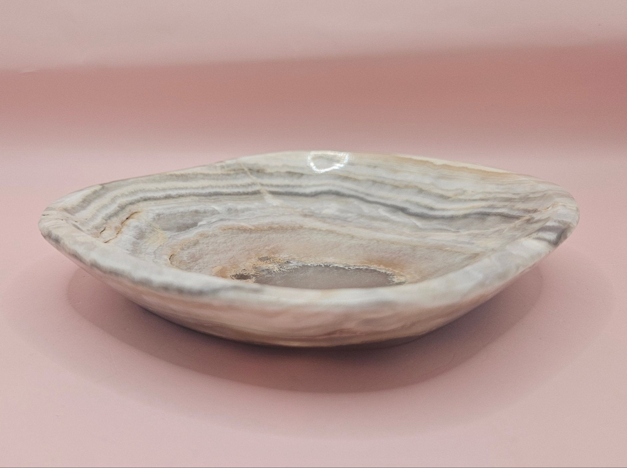 Geode-Style Onyx Stone Tray