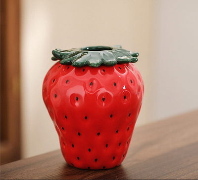 Strawberry Ceramic Vase